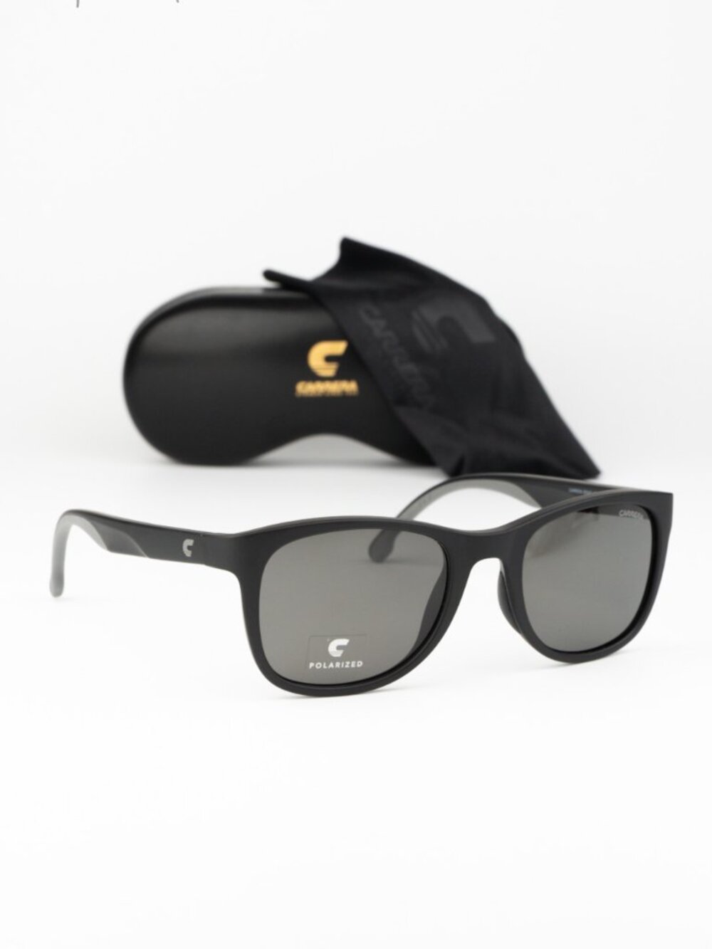 Carrera Men Sunglasses Black Grey Polarized Square CARRERA 8054/S 0003/M9 NEW - Picture 2 of 9